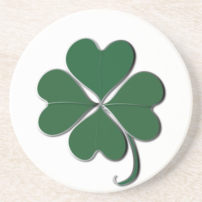 Dessous De Verre En Grès Coeurs et Croix shamrocks (Devant)