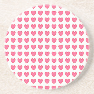Dessous De Verre En Grès Coeurs Polka