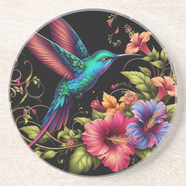 Dessous De Verre En Grès Colibri (Devant)
