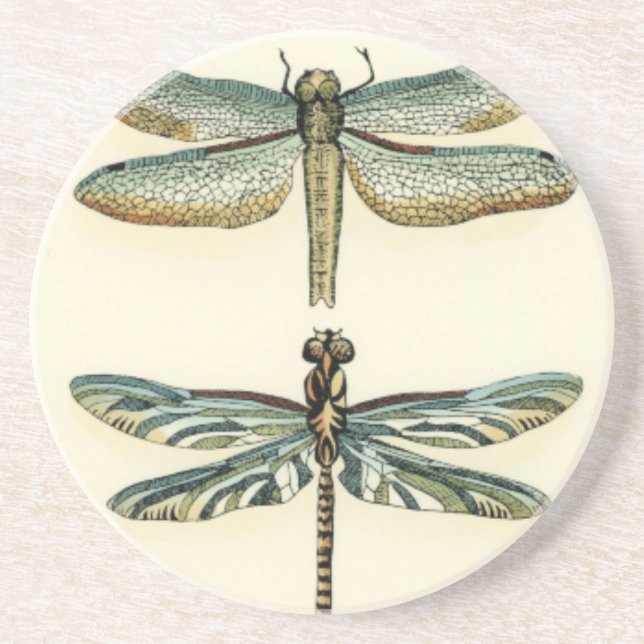 Dessous De Verre En Grès Collection de libellules par Chariklia Zarris (Devant)