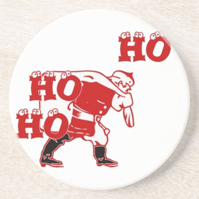 Dessous De Verre En Grès Collection Père Noël Ho Ho Ho Ho (Devant)