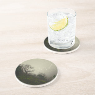Dessous De Verre En Grès Colline de la Forêt Magique