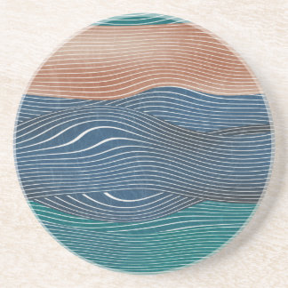 Dessous De Verre En Grès Collines naturelles : motif sans soudure.