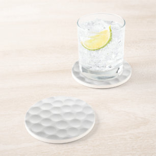 Dessous De Verre En Grès Conception à alvéoles de balle de golf blanche