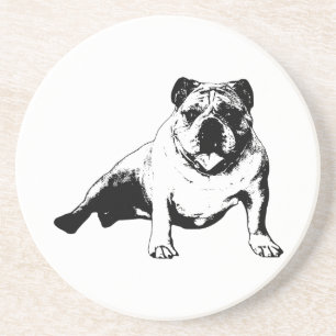 Dessous De Verre En Grès Conception de Bulldog Vector