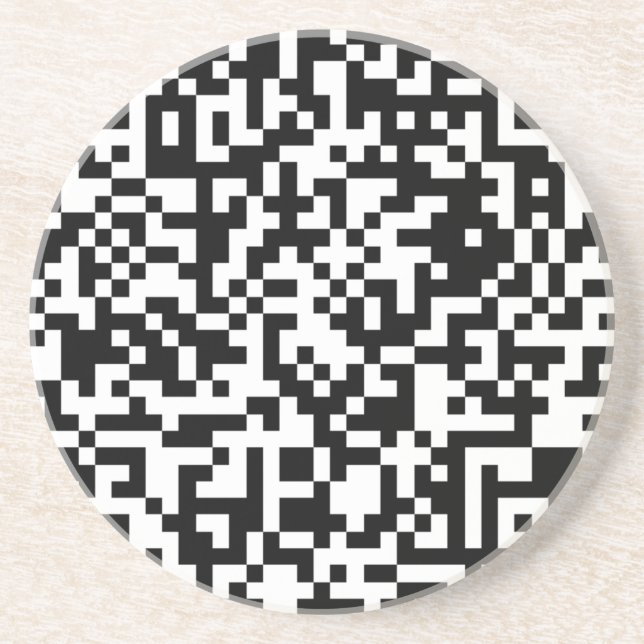 Dessous De Verre En Grès Conception de code de QR (Devant)