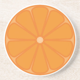 Dessous De Verre En Grès Conception de fruits à tranche orange