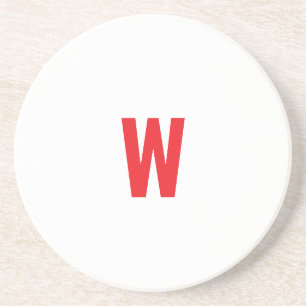 Dessous De Verre En Grès Conception de monogramme initial personnalisé en r