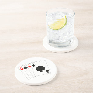 Dessous De Verre En Grès Conception de quatre as