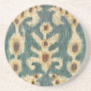 Dessous De Verre En Grès Conception décorative d'un tissu Ikat par Charikli