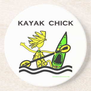 Dessous De Verre En Grès Conceptions et choses de poussin de kayak