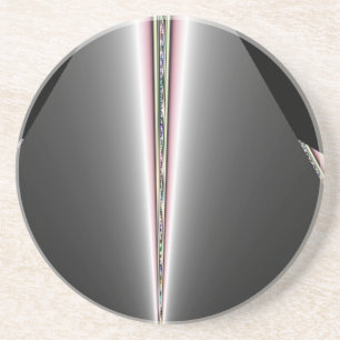 Dessous De Verre En Grès Cône d'argent avec des touches de pastels