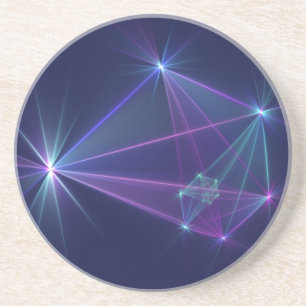 Dessous De Verre En Grès Constellation, art fractal abstrait fantastique