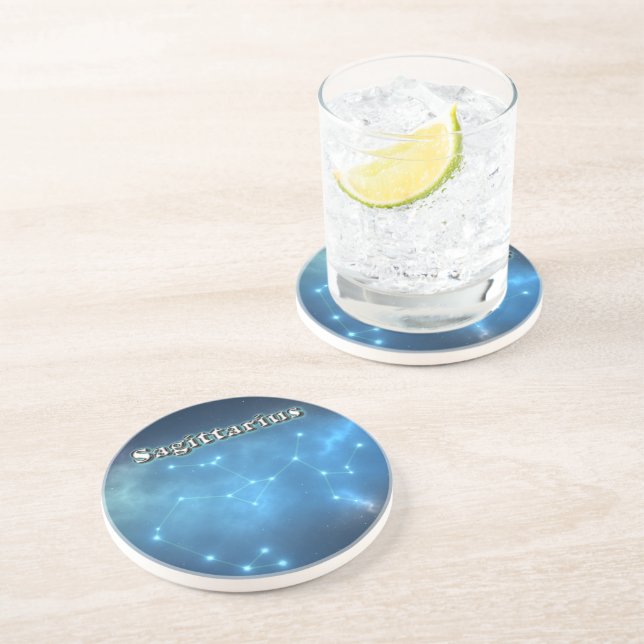 Dessous De Verre En Grès constellation de Sagittaire (Côté)