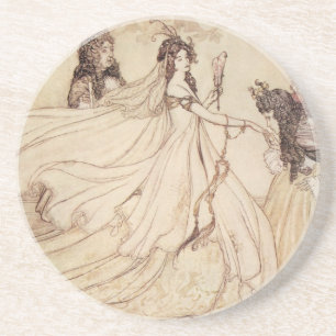 Dessous De Verre En Grès Contes de fées vintages, Cendrillon par Arthur Rac