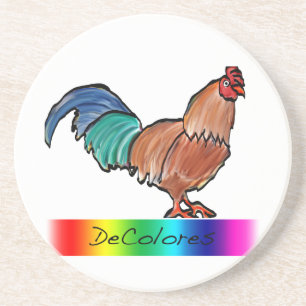 Dessous De Verre En Grès Coq de DeColores