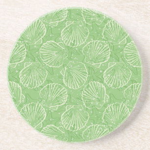 Dessous De Verre En Grès Coquillages d'ensemble