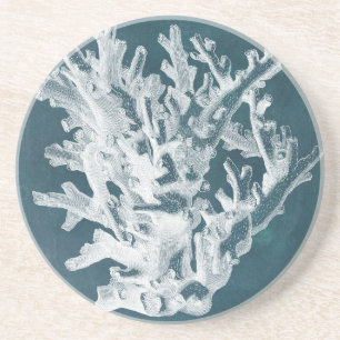 Dessous De Verre En Grès Corail azur I