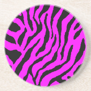 Dessous De Verre En Grès Corey Tigre Rayures de Tigre Rétro des Années 80