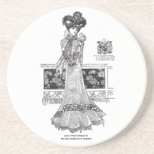 Dessous De Verre En Grès Costume simple et joli de Dublin 1899 de rue