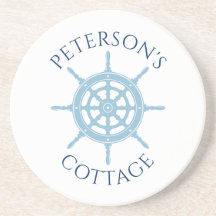 Cottage nautique Navy Blue Nom personnalisé