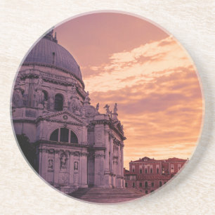 Dessous De Verre En Grès Coucher de soleil sur la basilique de Venise