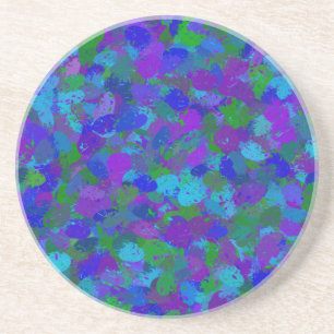 Dessous De Verre En Grès Couleur de Paon