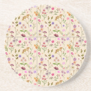 Dessous De Verre En Grès couleur motif-rose, pourpre, vert-vert