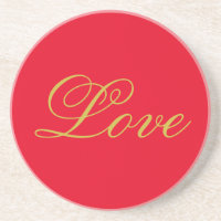 Couleur or Script Red Love Mariage Calligraphie