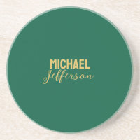 Couleur vert or élégant nom minimaliste moderne