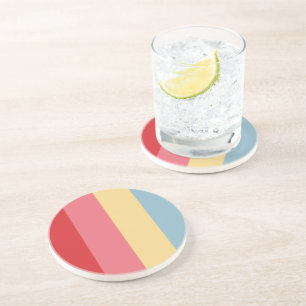 Dessous De Verre En Grès Couleurs de bonbons Verticales