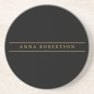 Dessous De Verre En Grès Couleurs d'or noir professionnel chic minimaliste
