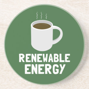 Dessous De Verre En Grès Coupe du café d'énergie renouvelable