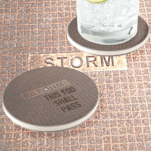 Dessous De Verre En Grès Couvercle de trou d'orage rouillé