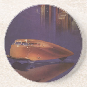 Dessous De Verre En Grès Couverture de magazine automobile vintage, voiture