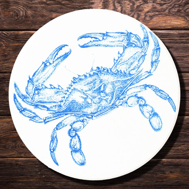 Dessous De Verre En Grès crabe bleu vintage (Créateur téléchargé)