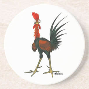 Dessous De Verre En Grès Crazy rooster