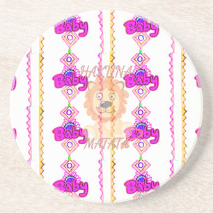 Dessous De Verre En Grès Créez votre propre bébé amusant Lion Cub Design de