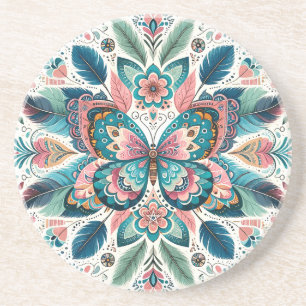 Dessous De Verre En Grès Créez Votre Propre Mandala Bohème Totémique Papill