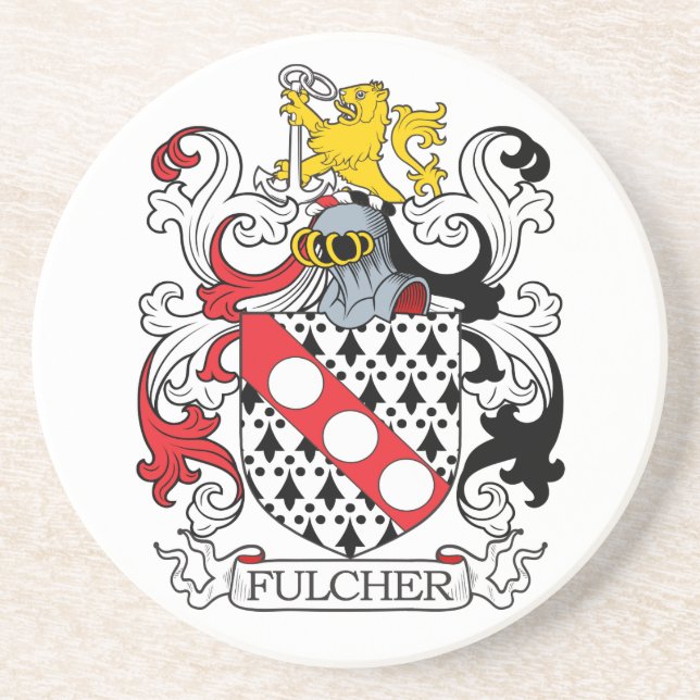 Dessous De Verre En Grès Crête de famille de Fulcher (Devant)
