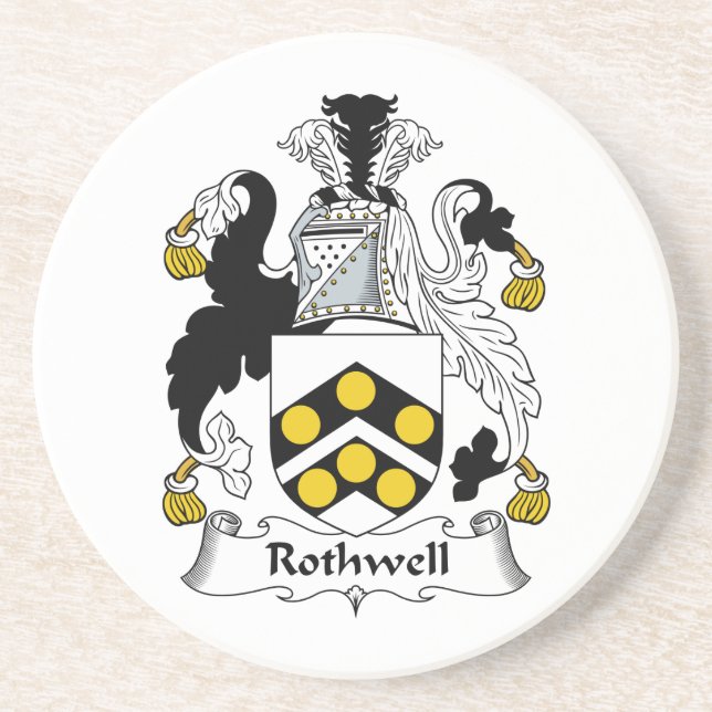 Dessous De Verre En Grès Crête de famille de Rothwell (Devant)
