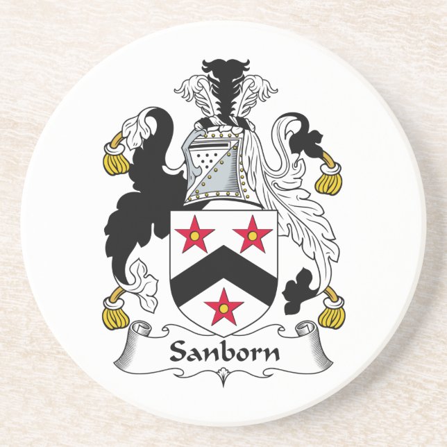 Dessous De Verre En Grès Crête de famille de Sanborn (Devant)