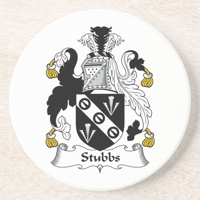 Dessous De Verre En Grès Crête de famille de Stubbs (Devant)