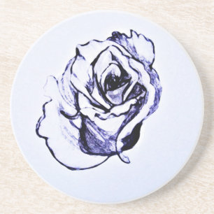 Dessous De Verre En Grès Croquis de fleur