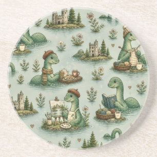Dessous De Verre En Grès Cryptides cosy Nessie Monstre du Loch Ness loisirs