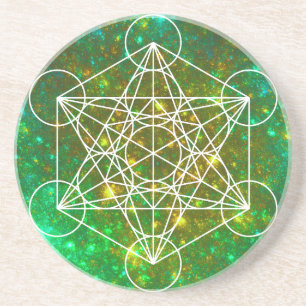 Dessous De Verre En Grès Cube de Metatron, Géométrie Sacrée, Symbole Spirit
