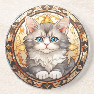 Dessous De Verre En Grès Cuisine en verre tendu Élégant Art de chat à oeil 