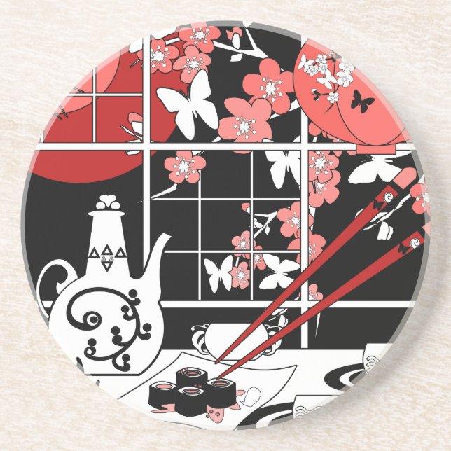 Dessous De Verre En Grès Cuisine japonaise (Devant)