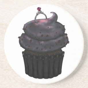 Dessous De Verre En Grès Cupcake Fiançailles doux