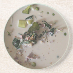 Dessous De Verre En Grès Curry vert thaïlandais [แ ก ง เ ขี ย ว  de la ห] .